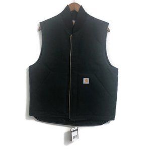 NWT Carhartt Zippered Black Vest size large